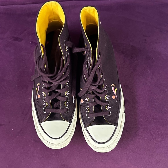 Converse Shoes - Converse Purple Sneakers with Colorful Embroidery